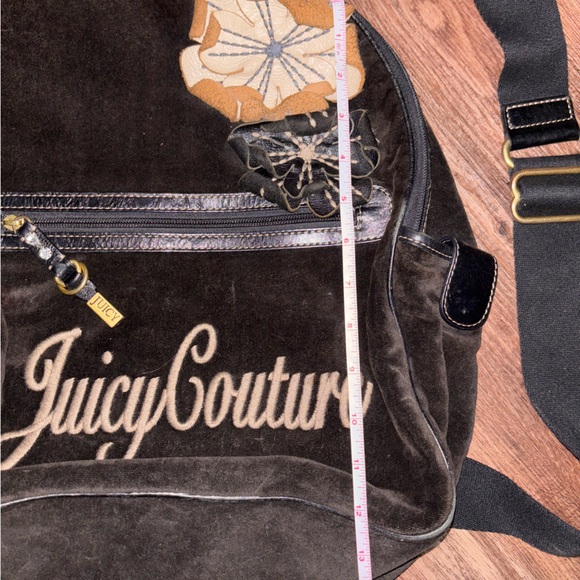RARE Juicy Couture Velour Black Backpack with Leather Accents main image 5
